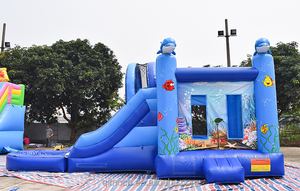 Venta caliente barato comercial gorila inflable, saltando castillo hinchable con tobogán, inflable Combo - Product Image 2
