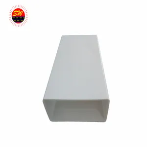 Tubo de plástico PVC cuadrado de 8 pulgadas, blanco, hecho a medida de fábrica