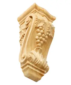 2019 best selling solid wood verona corbel with grapes for home decoration(EFS-CA-05)