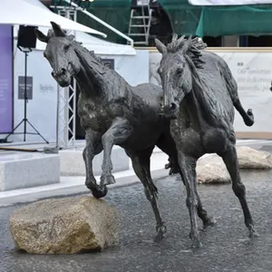 Садовый декор, подержанная кастинговая бронзовая статуя лошади