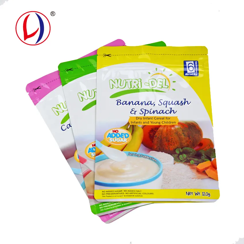 120g Baby Food Cereal Infant Rice Powder Complementary Feeding Foods Packaging Plastic Stand Up Zipper Pouch