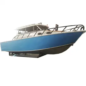 9 m Motore Fuoribordo Yacht A Vela Barca In Alluminio per la Pesca in Mare Aperto