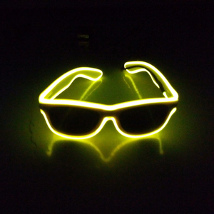 Nuevos productos 2025 gafas de sol de plástico multicolor EL Light up para gafas de neón de fiesta de baile - Product Image 5