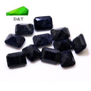 Wuzhou Hochwertiger Natürlicher Smaragdschliff Großhandel Fabrik Schwarzer Saphir Lose Edelsteine für Schmuck - Product Image 1