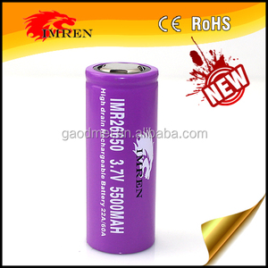 Gran stock en almacén ee.uu./26650 imren 5500 mAh LiFePO4 batería 60ah 3.7 V 26650 li-ion batería para juguetes eléctricos - Product Image 1