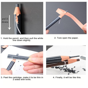 <span class=keywords><strong>Crayon</strong></span> à sourcils imperméable, coupe libre, naturel, longue durée, peinture noire, brune, café, microblading, maquillage des sourcils - Product Image 4