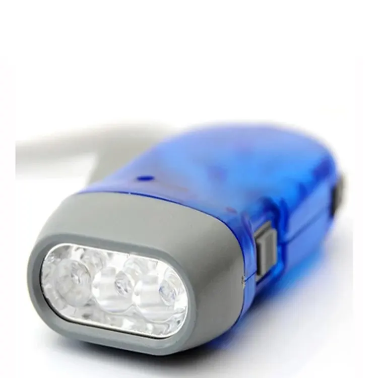 Siêu Sáng Dynamo Crank Đèn Pin, Sạc Mini Led Đèn Pin, Mini Led Keychain Hand Crank Đèn Pin