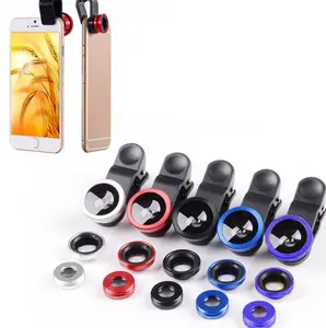 Original Factory 3 in 1 Mobile Phone HD Camera Lens with 0.67X Wide Angle Macro Fish Eye Phone Lens for iPhone for Samsung