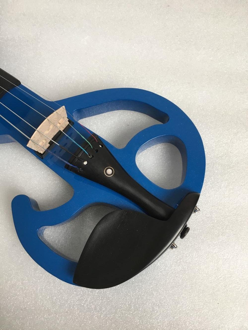 エレクトリックバイオリン 青 ケース付き エレクトリックバイオリン 青