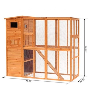 กรงแมวกรงกลางแจ้งไม้ขนาดใหญ่77 "X 38" x 69 "บ้านแมวลาดใหญ่ - Product Image 6