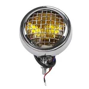 Bombilla halógena de 4454A/60/60w 12v PAR36 sellado haz 4,5 pulgadas faro con cubierta de rejilla para Harley honda Suzuki