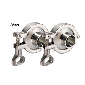 3A 19mm vệ sinh thép không gỉ 304 mặt bích phụ kiện đường ống 2 miếng hàn ferrules + Tri kẹp + PTFE Gasket - Product Image 3