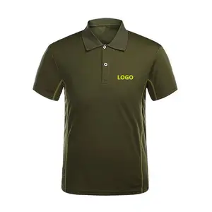 Maglietta polo uomo Golf Polo da uomo a manica corta in poliestere traspirante design personalizzato