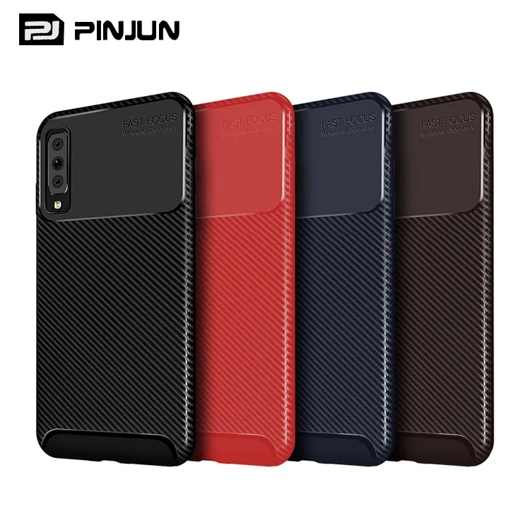 Slim Carbon Fiber Soft Rubber Tpu Silicon Case For Samsung Galaxy S23 A23 M13 A73 S22 A52s S21 Ultra Note 20 10 Plus Back Cover