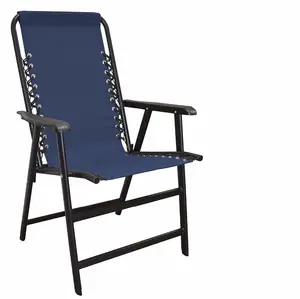 Outdoor Folding Durable Steel Frame Textile Fabric Beach Deck Chair