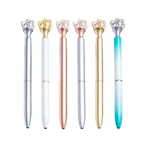 JH Bestseller Personal isierte Metall King Queen Crown Top Stift für Dame