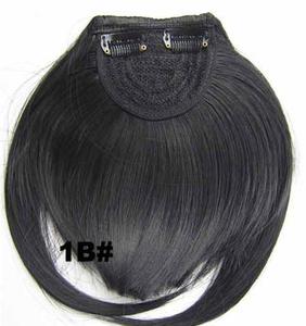 Capelli sintetici Lisci Bangs Naturale Anteriore Scoppi di Clip In Estensioni Dei Capelli Linea Completa Frangia di Scoppio Resistente Al Calore Parrucchino 30 grammi - Product Image 4