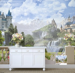 Modern Design <strong>Canvas</strong> Backing Digital Printing Landscape <strong>Wall</strong> Paper - Product Image 2