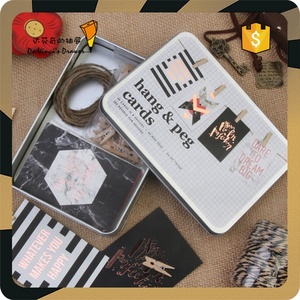 Cartoline con messaggio di Design personalizzato carte <span class=keywords><strong>regalo</strong></span> di carta Creative in scatola di latta per regalare regali personalizzati - Product Image 2
