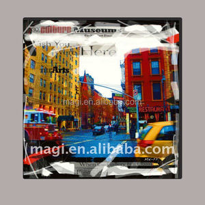 Personalizado arte de la pared decorativa <span class=keywords><strong>Paisaje</strong></span> <span class=keywords><strong>Urbano</strong></span> de Nueva York calle pintura al óleo sobre lienzo - Product Image 1