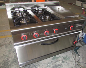 Thương Mại Thép Không Gỉ Bếp <span class=keywords><strong>Gas</strong></span> Vỉ Nướng <span class=keywords><strong>Gas</strong></span> Phạm Vi Với 4-Burner & Vỉ Nướng & Lò - Product Image 4