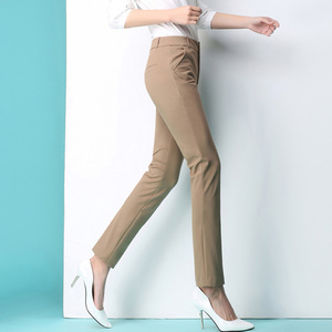<span class=keywords><strong>Pantaloni</strong></span> da <span class=keywords><strong>donna</strong></span> dritti bianchi con logo personalizzato del fornitore <span class=keywords><strong>pantaloni</strong></span> da carriera <span class=keywords><strong>taglie</strong></span> forti da <span class=keywords><strong>donna</strong></span> e <span class=keywords><strong>pantaloni</strong></span> - Product Image 2