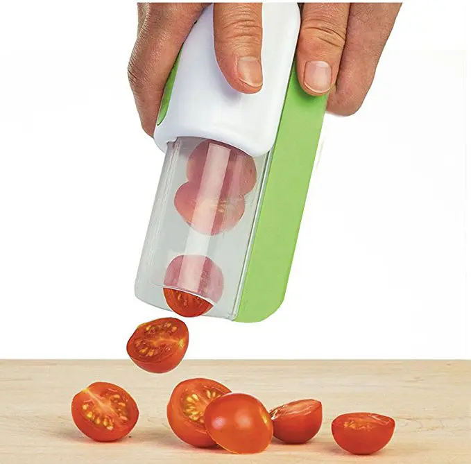 수동 체리 토마토 & 포도 슬라이서 빠른 커터