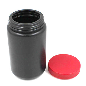 Bouteille de <span class=keywords><strong>conteneur</strong></span> de poudre de protéines en <span class=keywords><strong>plastique</strong></span> noir personnalisée de 1 litre, pot en <span class=keywords><strong>plastique</strong></span> givré - Product Image 4