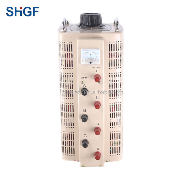 TSGC2-15KVA 220V 0-250V Three Phase  Voltage Regulator Self-cooled Adjustable Contact Type Manual Voltage Regulator