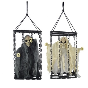 Accessoires tête d'horreur, décor de porte à led, Halloween suspendu, fantôme - Product Image 2