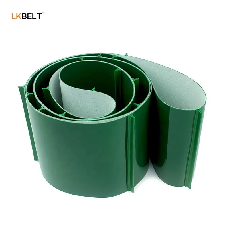 OEM cleated / baffle/sidewall mobile pvc conveyor belt jointed for industrial handling equipment conveying