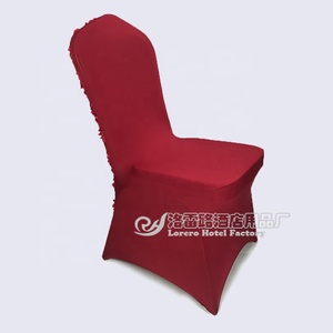 <strong>Red</strong> Banquet Hall <strong>Rosette</strong> Wedding Spandex Rose <strong>Chair</strong> <strong>Cover</strong>