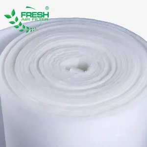 Foshan China Supplier Industrial Subway Train Air Filter Cotton Roll For Spray Booth Synthetic Fiber For N95