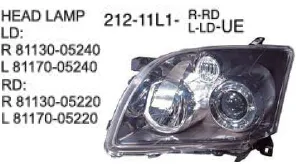 212-11L1 OEM 81130/81170-05240 TOYOTA AVENSIS için 05 'oto araba kafa lambası kafa ışık