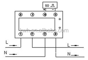 원격 방해기 단상 1600imp/kwh LCD 디스플레이 230V 전자 계량기용 에너지 미터 - Product Image 5