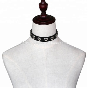 Amanti regali personalità rivetti cuore girocollo gotico Punk gioielli Harajuku Costume dichiarazione collana - Product Image 4