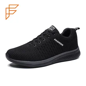 Topsion New Product Men Knitting Upper Pu Sole Oem No Brand Sneaker Shoe
