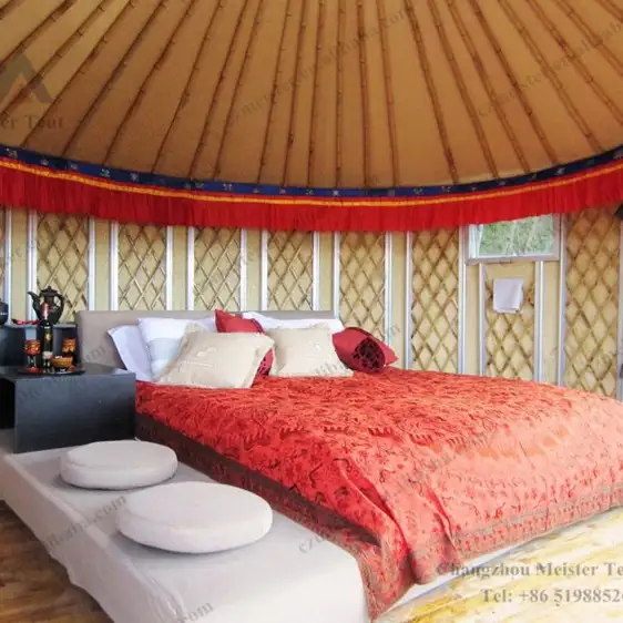 Grande yurta tenda per soggiorno 6 m, 8 m di diametro