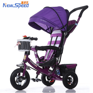 NewSpeed จักรยานสามล้อสำหรับเด็ก,หมุนได้360องศาสำหรับเด็กมีรถสามล้อสำหรับคุณแม่และเด็กทารก