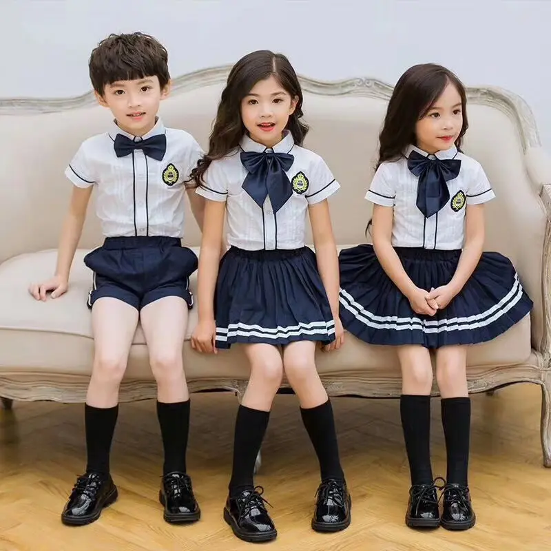 New Style Cheap Prices Custom Spring Kindergarten School Uniform Shirts for Primary High School Student Wear