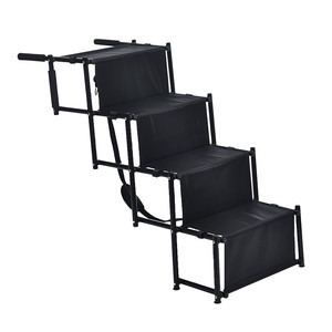 Lightweight Collapsible Accordion Portable <strong>Dog</strong> <strong>Steps</strong> for Cars SUV High Bed 4 <strong>Steps</strong> - Product Image 1