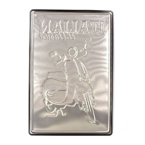 Scooter italiano <span class=keywords><strong>Vintage</strong></span> Retro Segni di Latta di Metallo In Rilievo Segno Cave Man Home Ristorante Garage Decor - Product Image 3