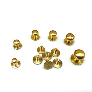 4mm-10mm Brass Screwback <strong>Button</strong> <strong>Stud</strong> for Leather - Product Image 5