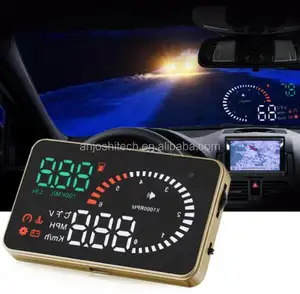 عداد السرعة, عداد السرعة X6 3 بوصة موديل OBD2 HUD شاشة عرض مؤشر السرعة MPH/KMH سرعة كبيرة/درجة الحرارة تحذير