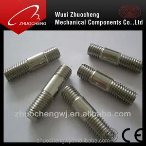 Stainless Steel A2 A4 Double End Stud Baut dengan Sertifikat ISO