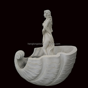 <span class=keywords><strong>Giardino</strong></span> decorativo in marmo bianco naturale nuda statua della signora <span class=keywords><strong>pietra</strong></span> scolpita <span class=keywords><strong>fontana</strong></span> <span class=keywords><strong>di</strong></span> acqua - Product Image 2