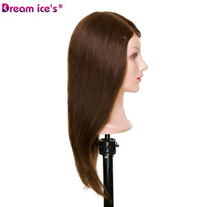Dream Ice 100% vrais cheveux humains afro-américains droits pour la formation <span class=keywords><strong>de</strong></span> coiffeur <span class=keywords><strong>Salon</strong></span> <span class=keywords><strong>de</strong></span> pratique Mannequin poupée factice épaule - Product Image 2