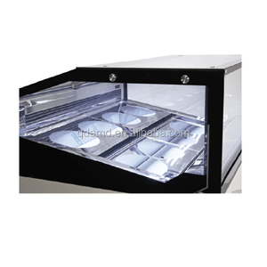 <span class=keywords><strong>Vitrine</strong></span> Réfrigérée Mobile <span class=keywords><strong>pour</strong></span> Glaces et Crèmes Glacées à Angle Droit avec Refroidissement par Air, 2 Portes - Product Image 4