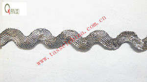 Hot Sell Trimming Haberdashery Fringe Sliver Metallic <strong>Ric</strong> <strong>Rac</strong> - Product Image 2