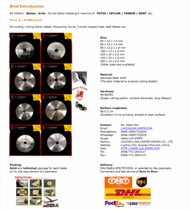 80mm EASYCUT Cuchilla lisa para cortador eléctrico de Doner <span class=keywords><strong>Kebab</strong></span> - Product Image 5